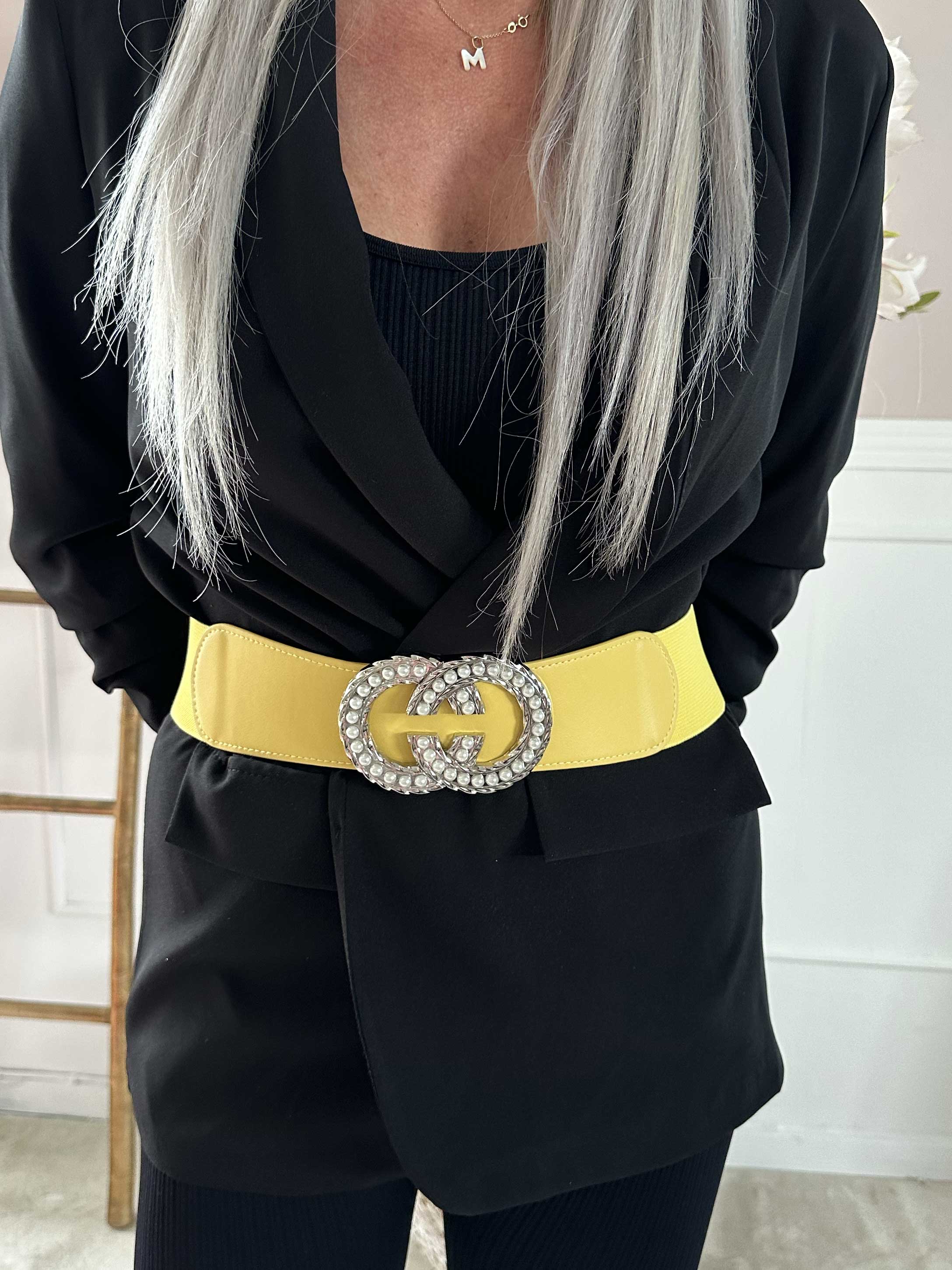 Dijana - Elastiskt midjebälte med spänne och pärlor